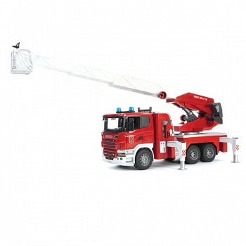 Пожарная машина Scania с выдвижной лестницей и помпой, арт. 03-590